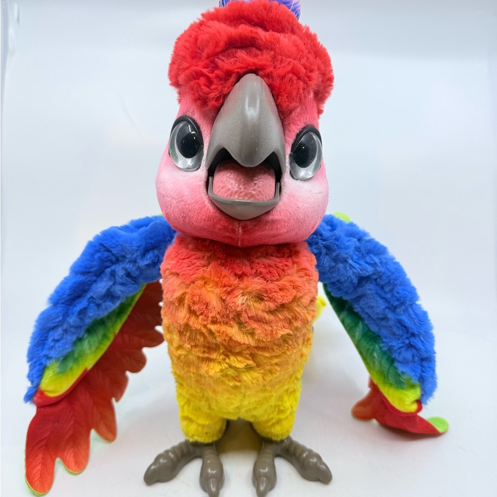 FurReal Rock-A-Too The Show Bird Interactive Plush Fur Real Parrot Pet - TESTED